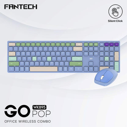 Fantech, Wk895 Go Pop Wireless Combo, Available in Different Colors
