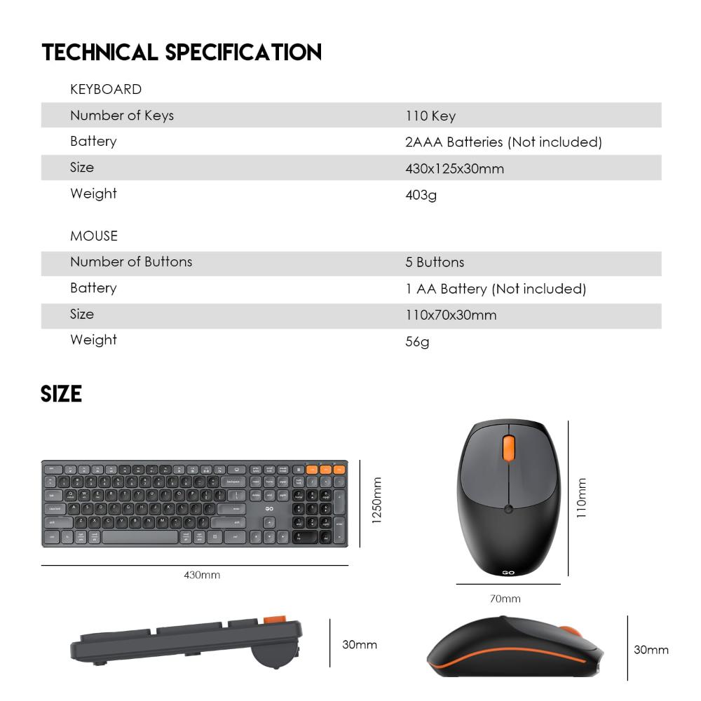 Fantech, Wk895 Go Pop Wireless Combo, Available in Different Colors