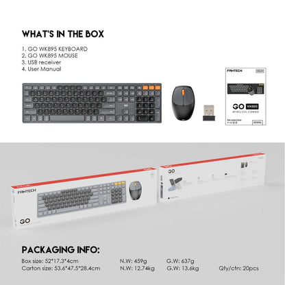 Fantech, Wk895 Go Pop Wireless Combo, Available in Different Colors