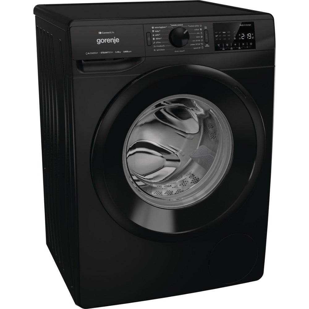 Gorenje, Washer Front Load 8Kg 1400Rpm Inverter Steam Black