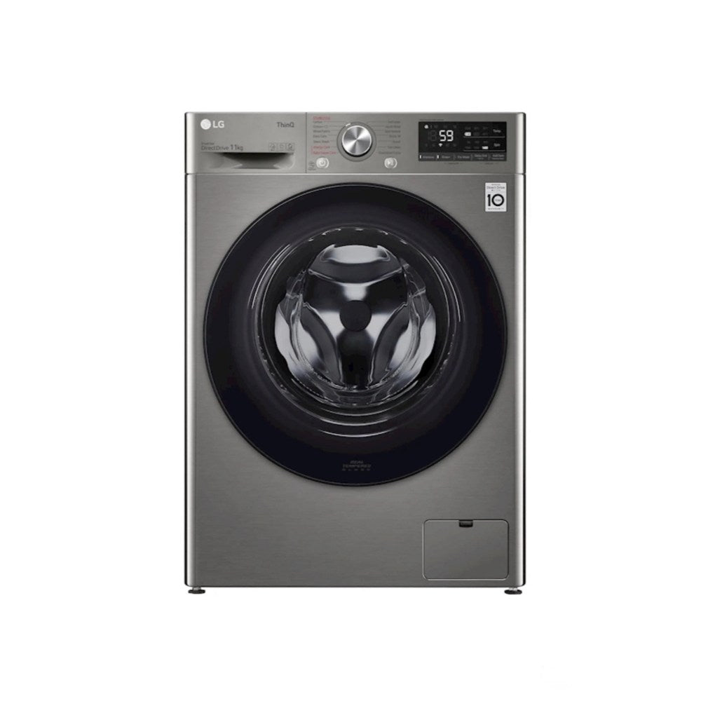 LG, Wm, Vivace, 11Kg, Silver, 1400 Rpm Glass Door Ai DD Motor