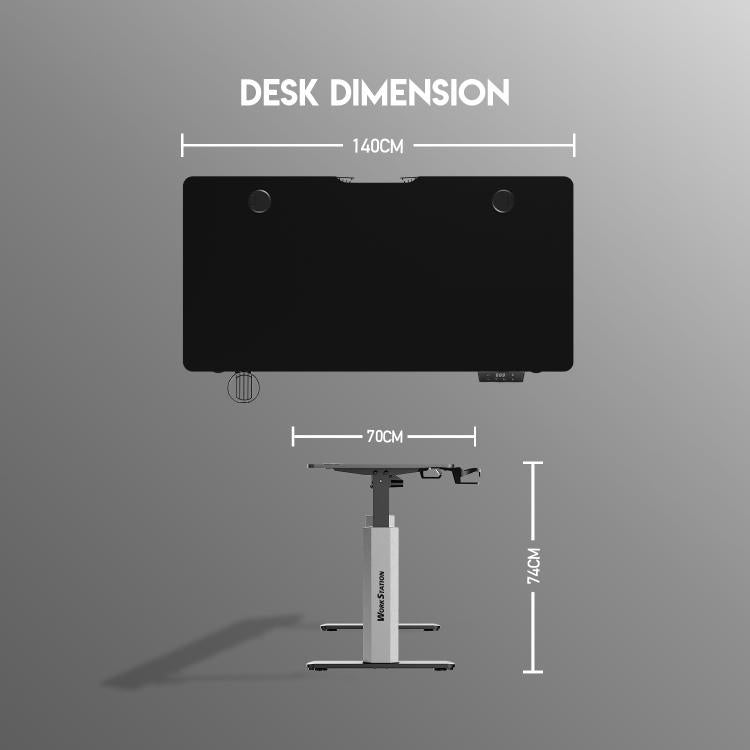 Fantech, Ws414 Work Station Adsjustable Rising Desk (Black)