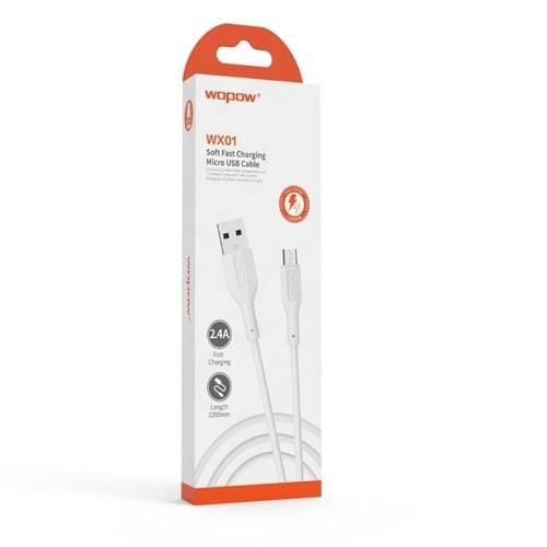Wopow, Data Cable Soft Fast Charging Micro Usb Cable Length 1200Mm