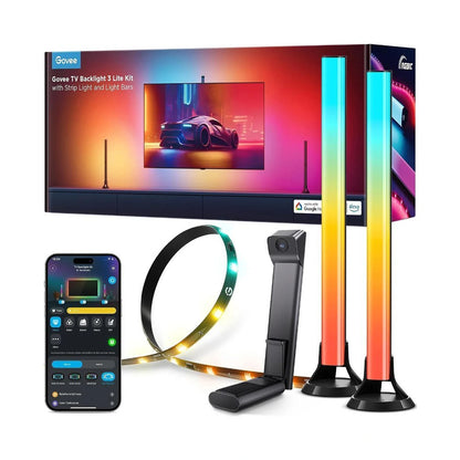 Govee, Tv Backlight 3 Lite With Fish-Eye Correction Function Sync To 55-65 Inch Tvs, 11.8Ft Rgbicw Wi