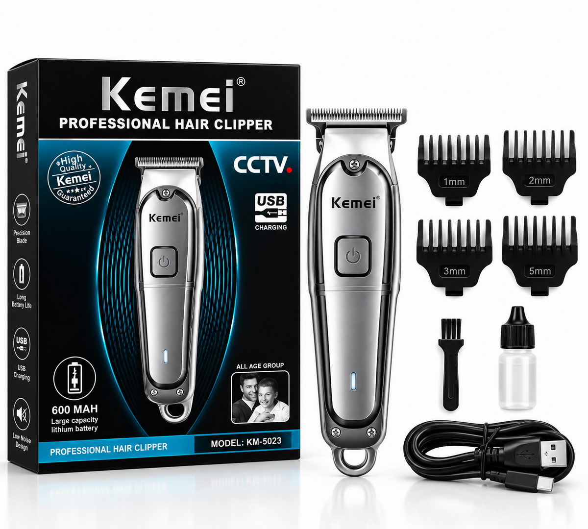 Kemei KM-6335 Professional Hair Trimmer efficient cordless grooming