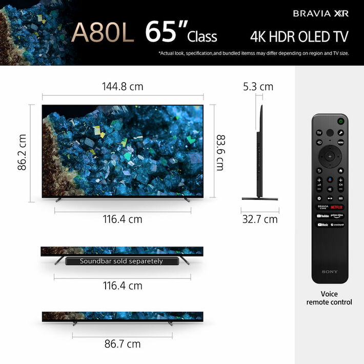 Sony, Oled 65' 4K Smart Android Tv