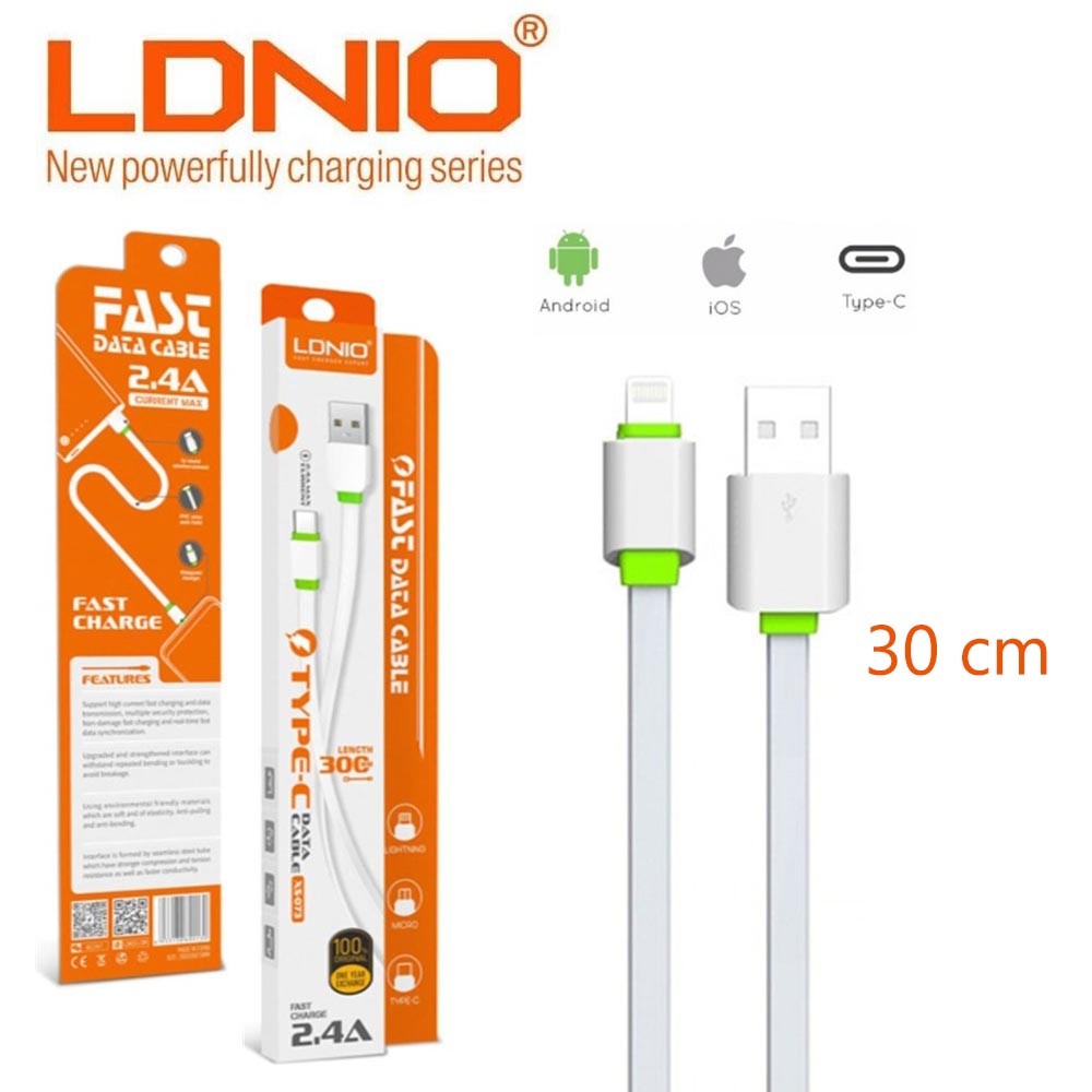 Ldnio, Xs-073, 30 Cm 2.4A Fast Charge Data Cable