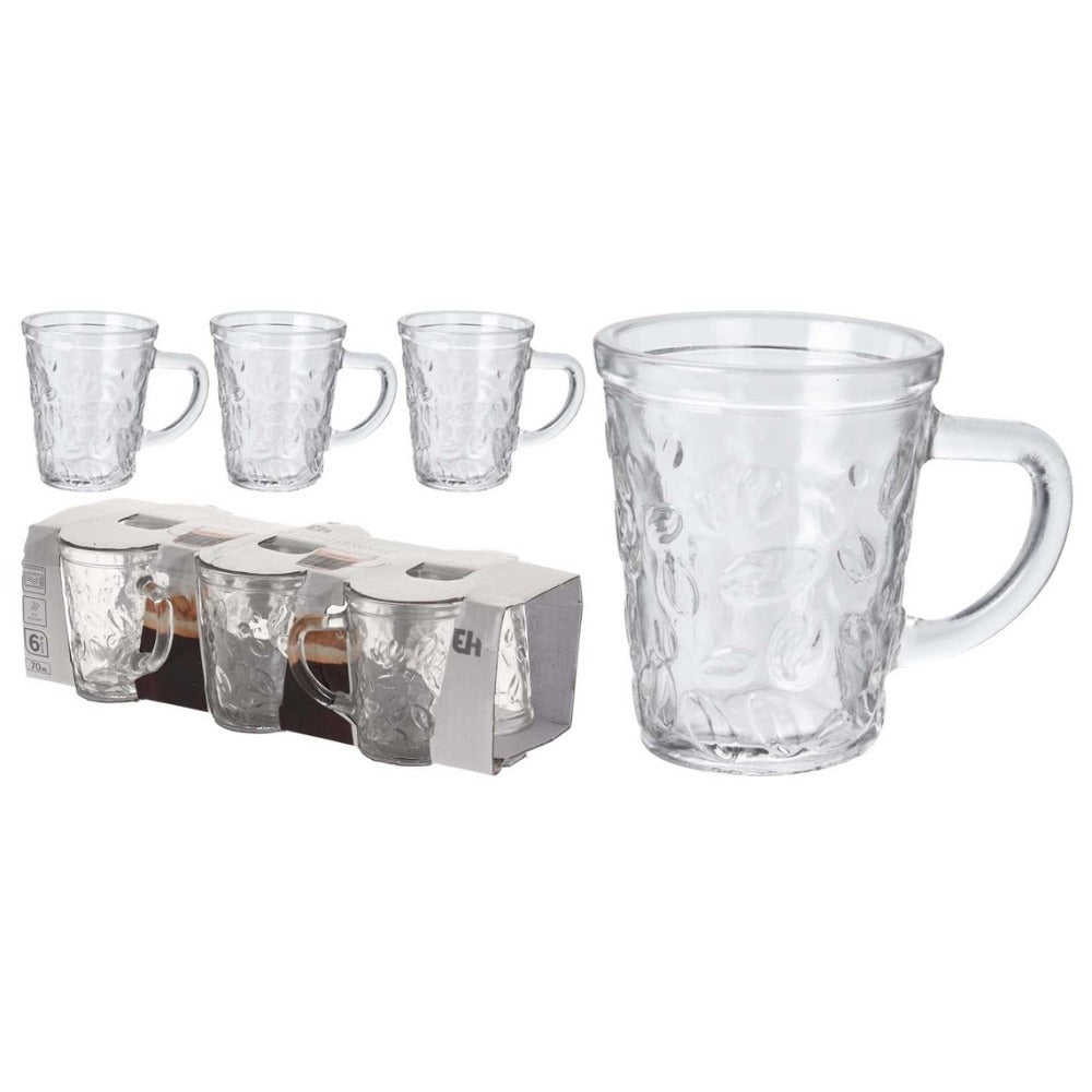 Coffee Espresso Glass Set 6 Pcs 70 Ml