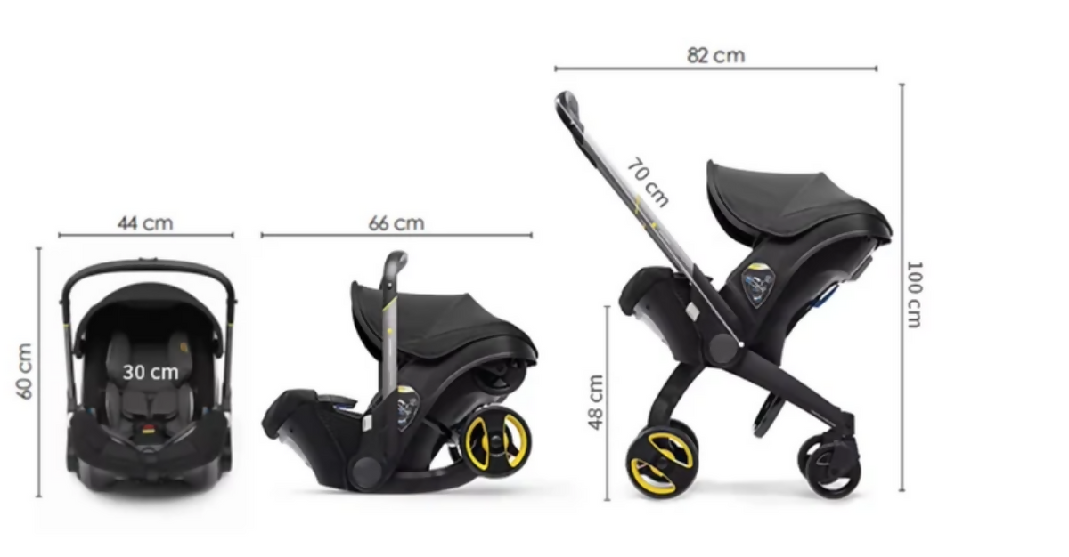 Kidilo MAX Baby Stroller – 3-in-1 Travel System (Car Seat, Carrier & Stroller)