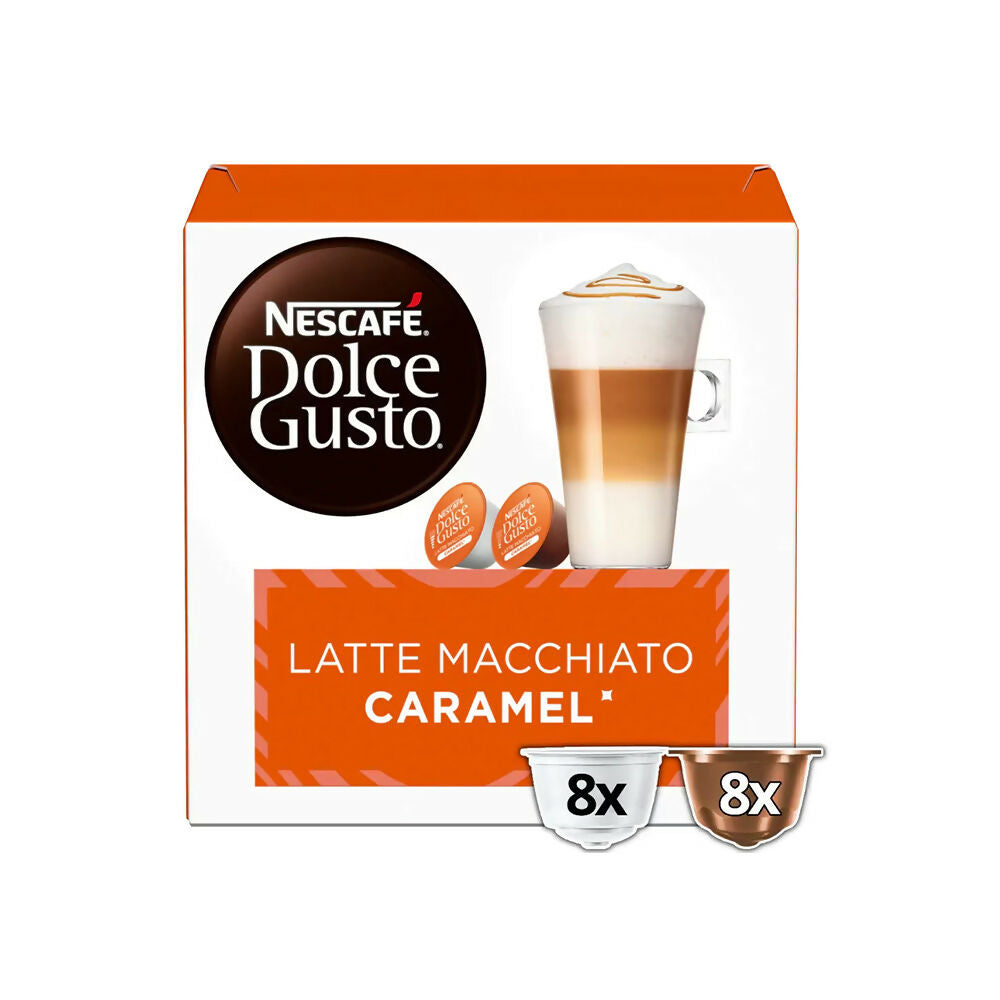 Nescafe Dolce Gusto, Latte Macchiato Coffee Pods 16 Capsules [7613037505641], NESC-505641
