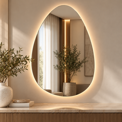 Free-Shaped Wall Mirror with Shadow LED Lighting | SDLED