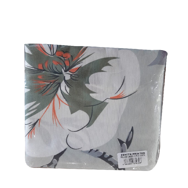 Zenith, Grey/Yellow Pillow Case Printed 2 Pcs, ZEN-0308GY