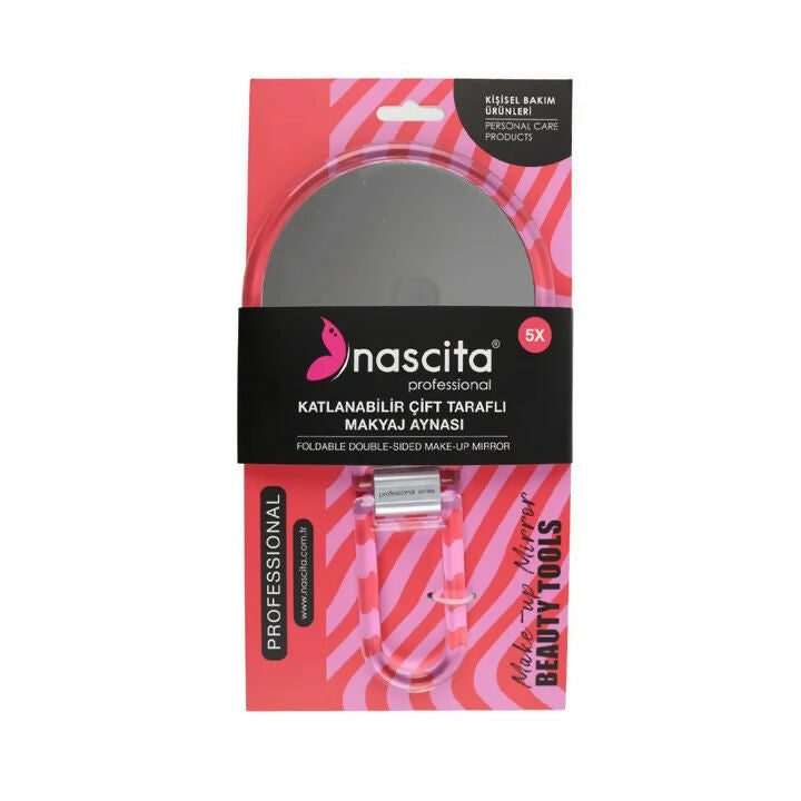 Nascita 5X Foldable Double-Sided Mirror 14.5x25cm