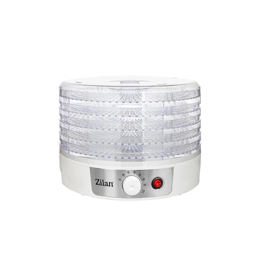 Zilan Food Dehydrator 250W, 5 Trays, Adjustable Temperature up to 70°C - White, ZLN2037