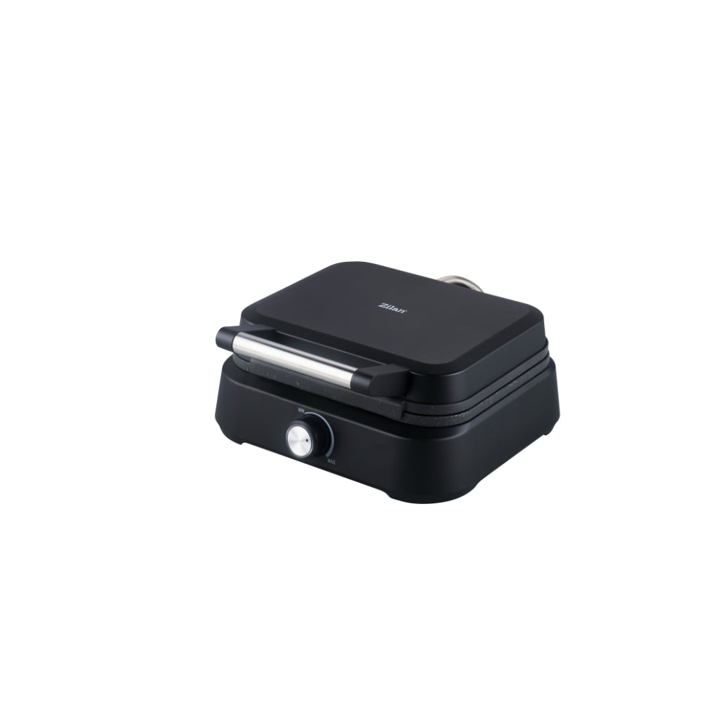 Zilan, XL Waffle Maker, Fixed Non-Stick Aluminum Plates, 1500W