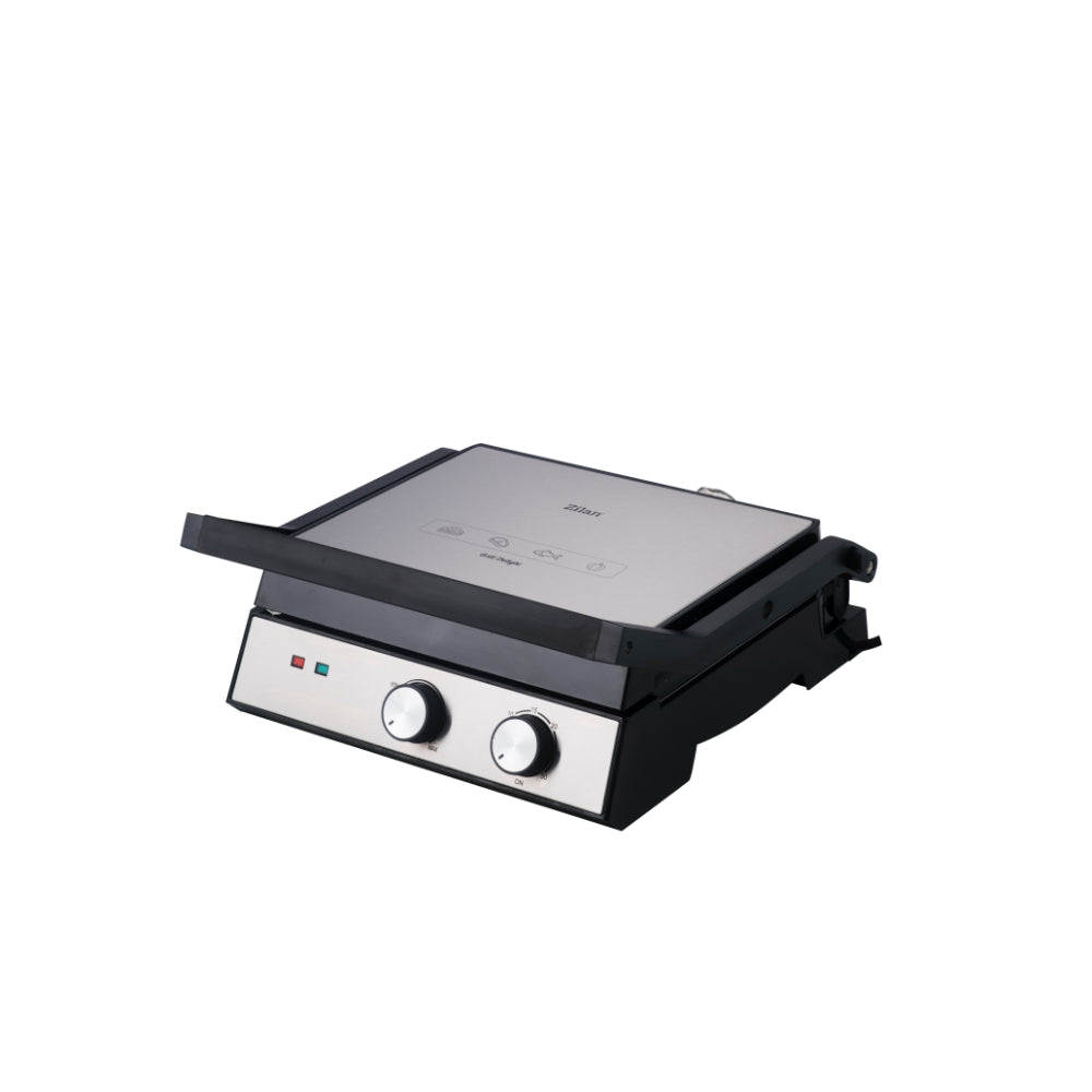 Zilan Sandwich Maker- Grill [2IN1], 2000W, Removable Non-Stick Plates + Overheating Protection, ZLN3966