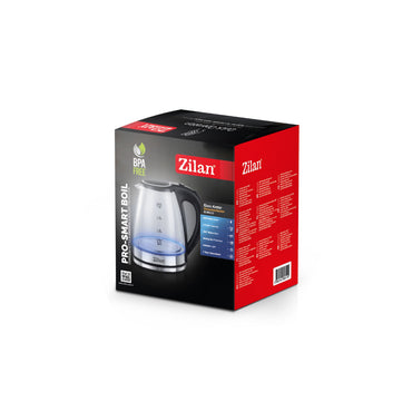 Zilan, Glass Kettle, Cordless, Rotatable 360 Degree, 1.8L, 1800W, ZLN8115