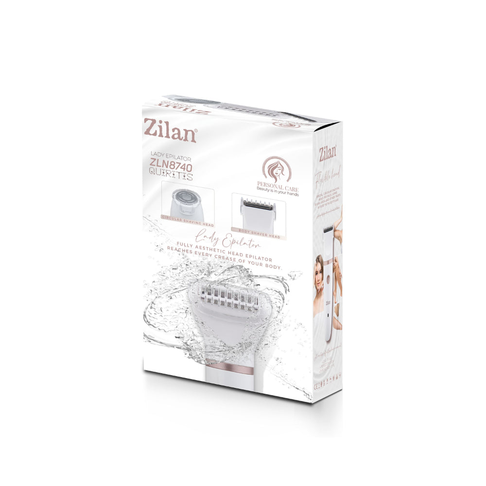 Zilan, Lady Epilator 3In1, Quiritis, IPX7 Waterproof, 90min Of Charging / 60min Operation, Fast Charging, ZLN8740