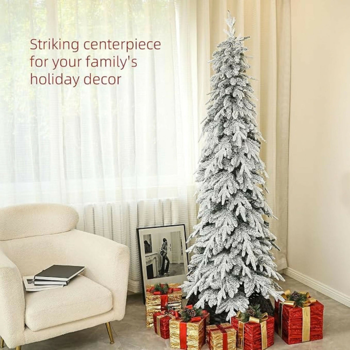Lumi White Boy Christmas tree with LED light - 240cm HJT2643S
